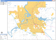 Eau Claire  Wall Map Basic Style